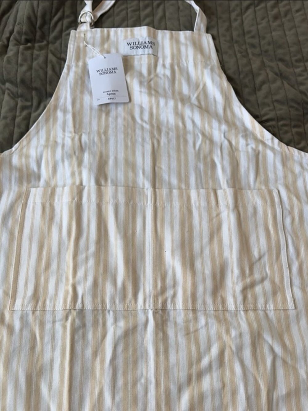 Williams Sonoma Chef Cooking Apron New Cotton Striped